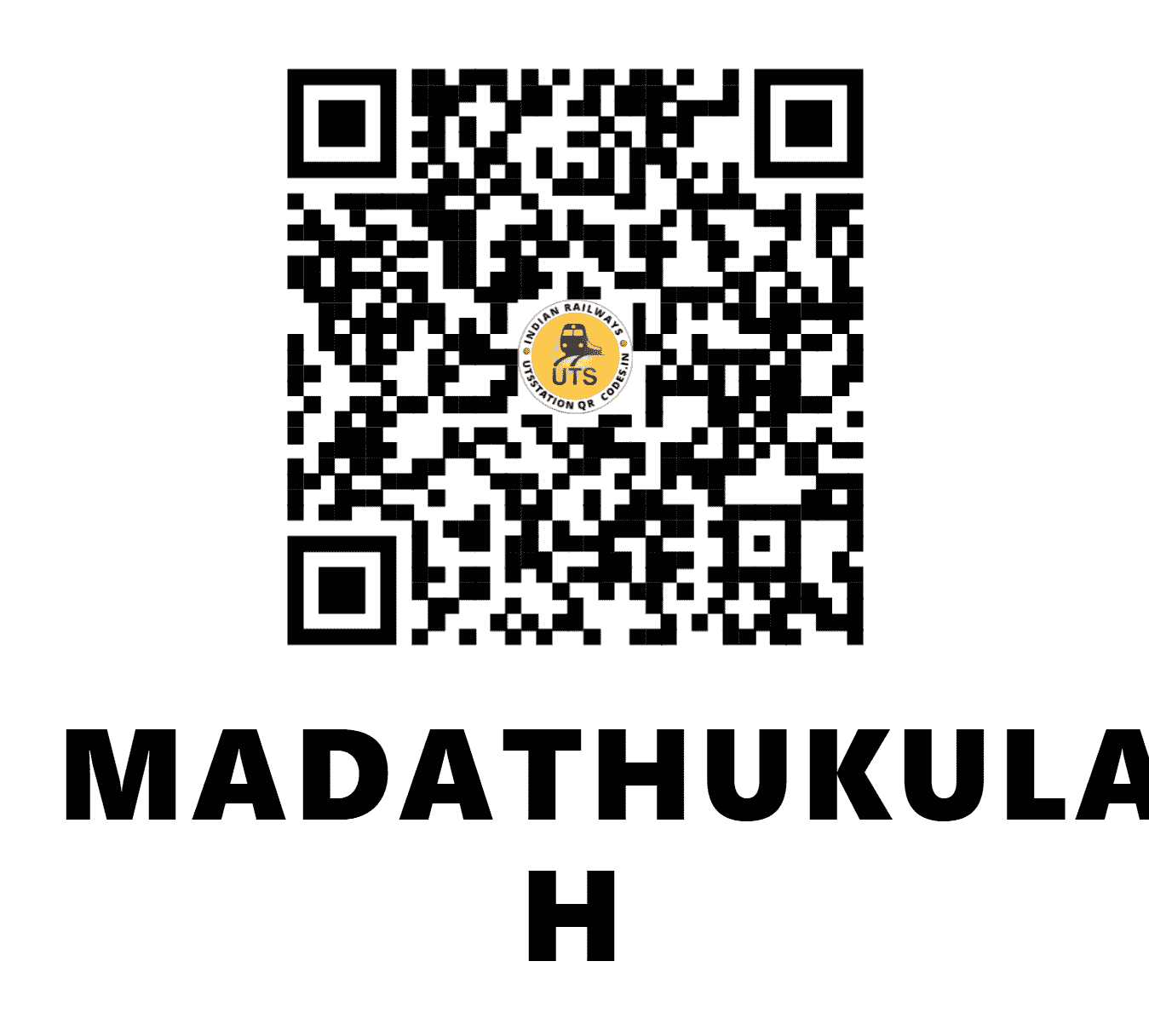 UTS QR Code for MADATHUKULAM H - MDKM - SR (TAMIL NADU)